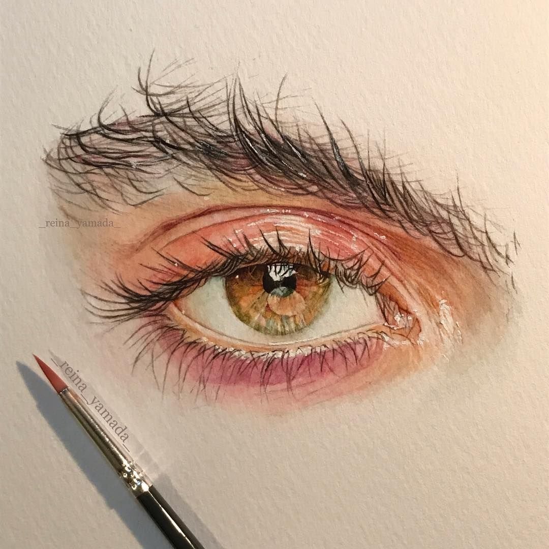 Глаз нарисованный акварелью