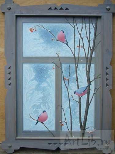 Декоративная живопись Снегири