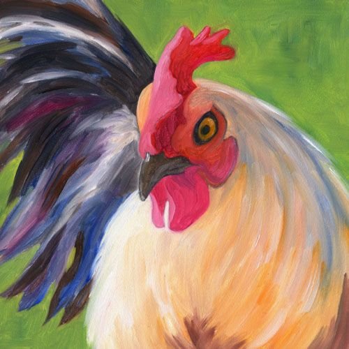 Цыпленок гуашью