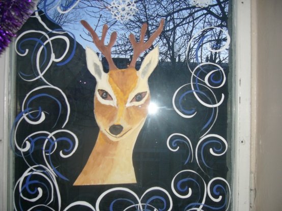 Олень мультяшный смешной