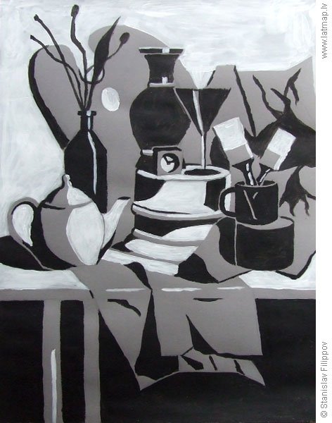 Черно белая композиция