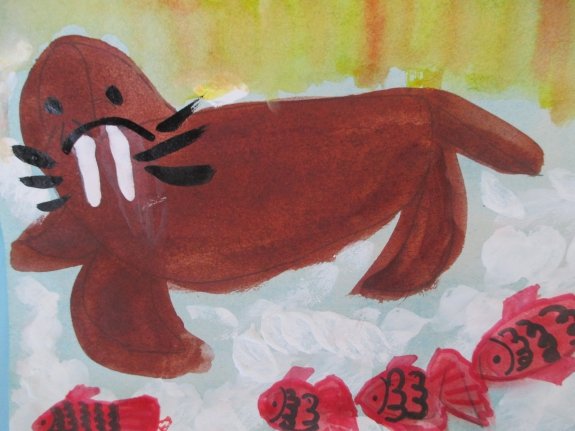 Рисование моржа в старшей группе