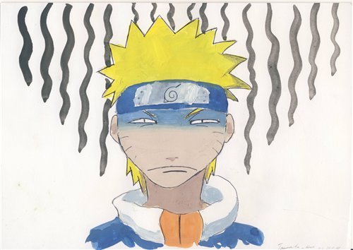 Нарисовать Наруто гуашью