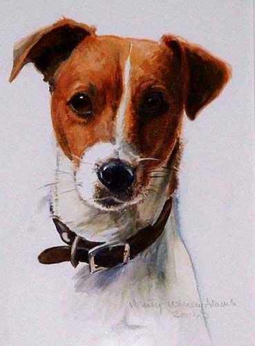 Джек Рассел картина маслом