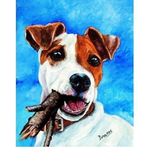 Джек Рассел терьер арт
