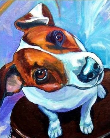 Картина Джек Рассел терьер