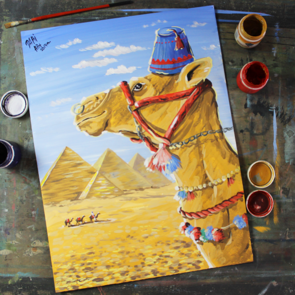 Верблюд рисунок гуашью