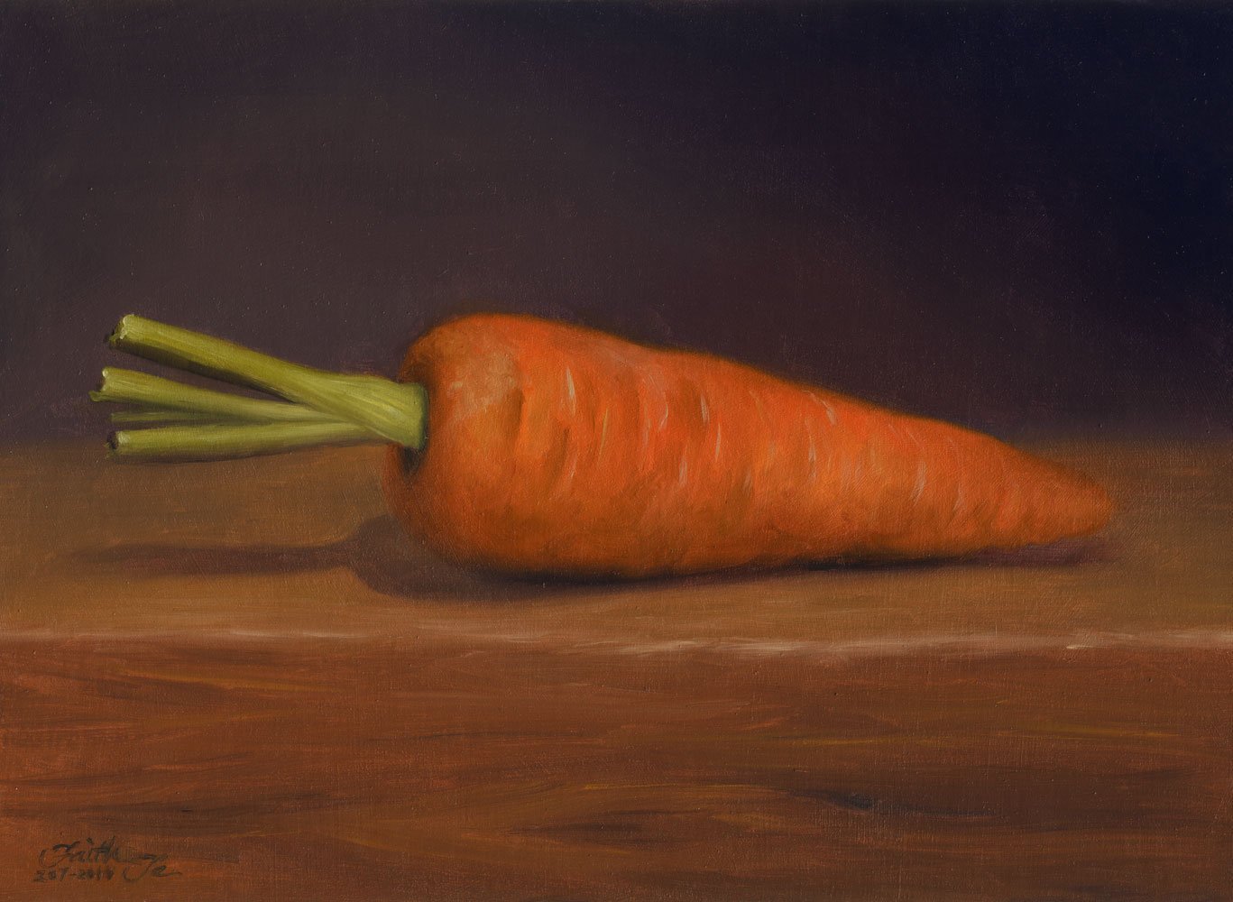 Морковь гуашью