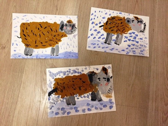 Мамонт красками