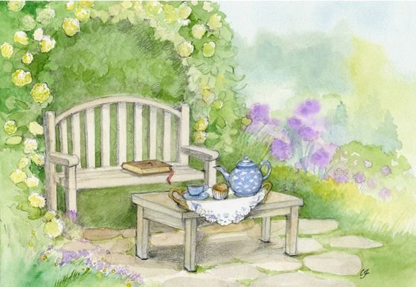 Нарисовать сад