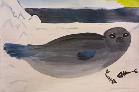 Белек Байкальской нерпы рисунок