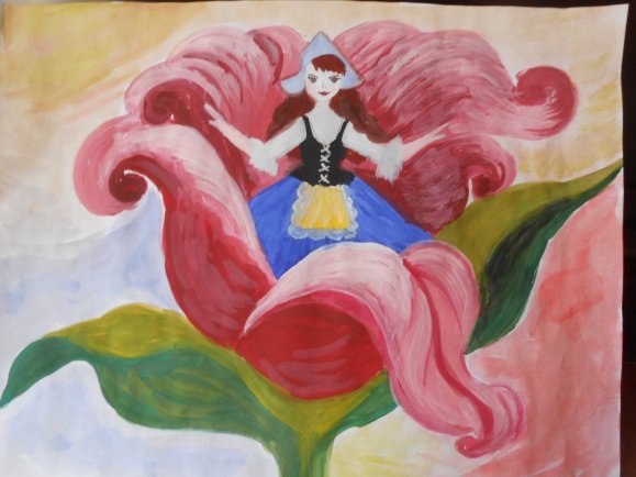 Рисование Дюймовочка