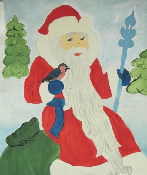 Рисование Деда Мороза в детском саду