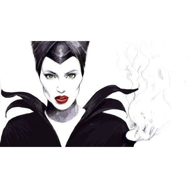 Малефисента рисунок акварелью