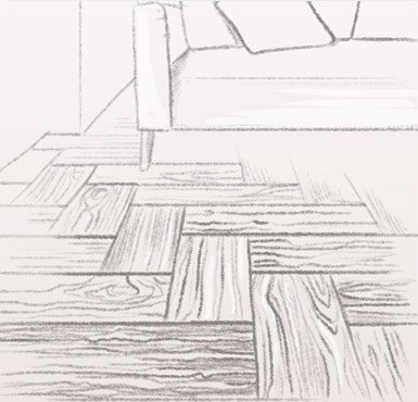 Паркет карандашом