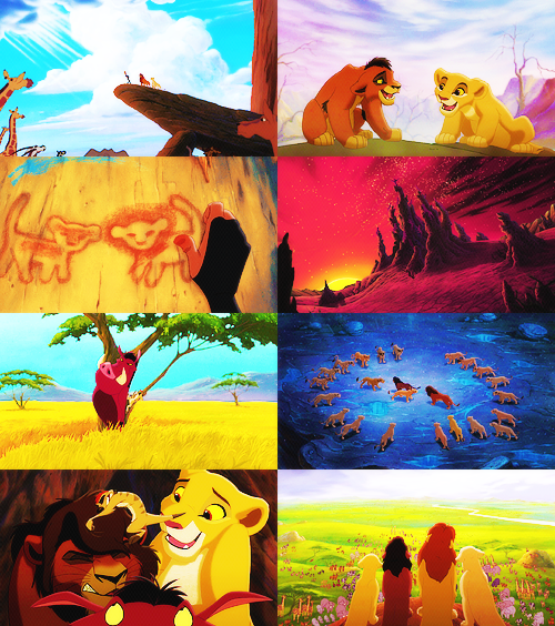 Сюжет из мультфильма Король Лев