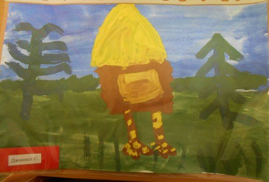 Рисование избушка на курьих ножках средняя группа рисование