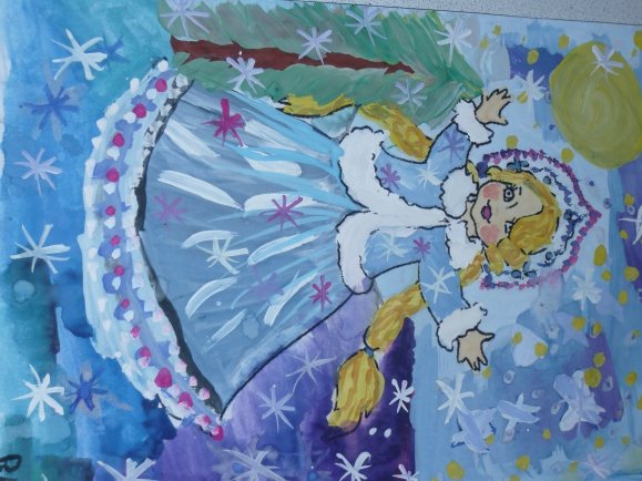 Рисование с детьми Снегурочки