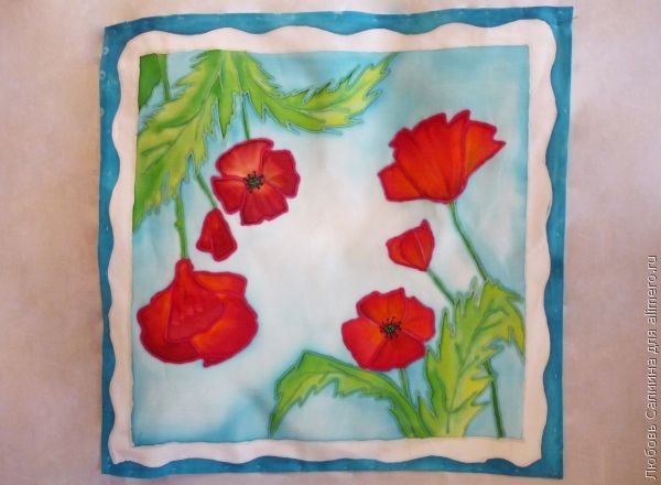 Рисование платок для мамы