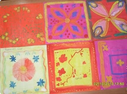 Платок рисование старшая группа