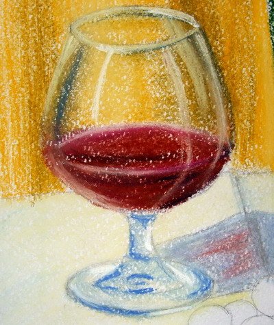 Бокал гуашью