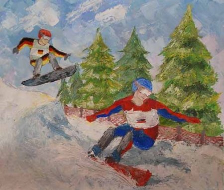 Композиция на тему зимний спорт