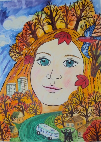 Портрет в витражной технике