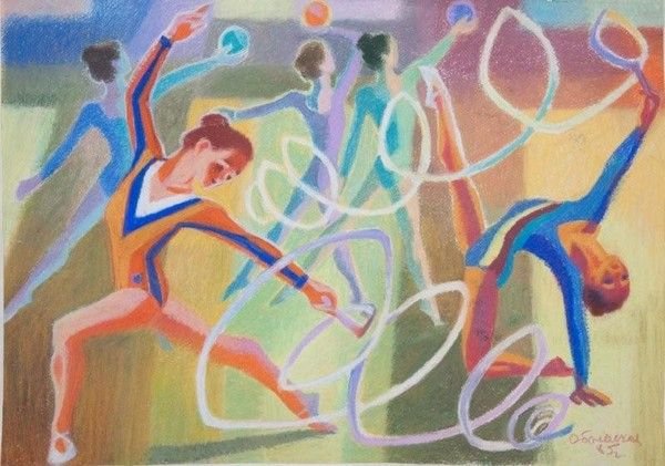 Композиция с людьми в движении