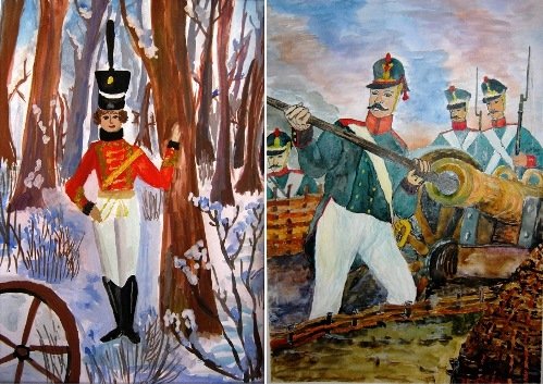 Изо 4 класс Бородино война 1812 год