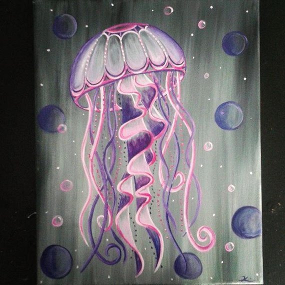 Медуза гуашью