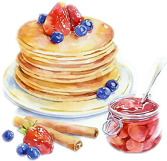 Блины гуашью