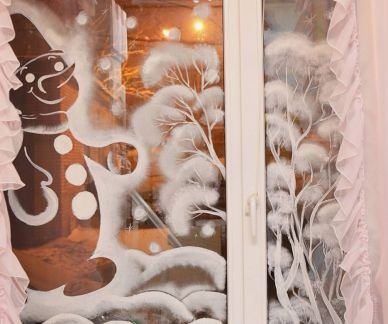 Роспись витрин к новому году