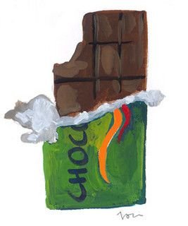 Откусанный шоколад нарисовать