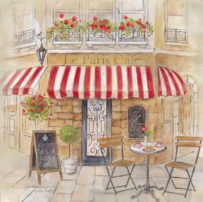 Уличное кафе рисунок