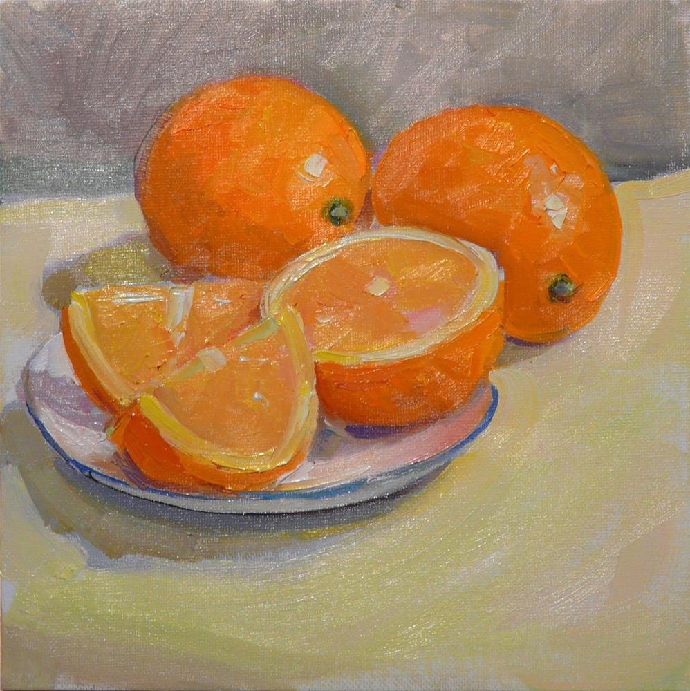 Апельсин красками