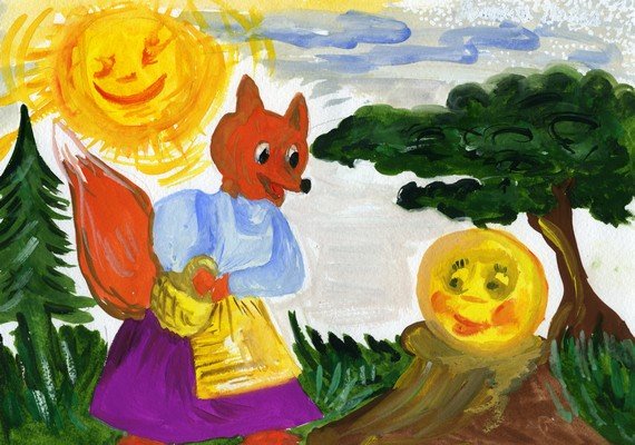 Рисование сказки Колобок