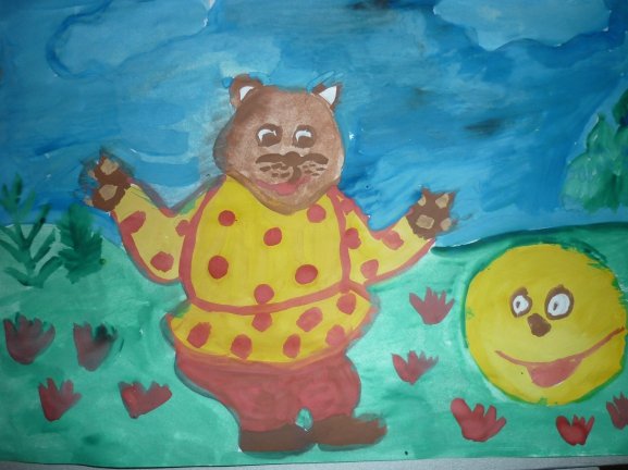 Детские рисунки Колобок