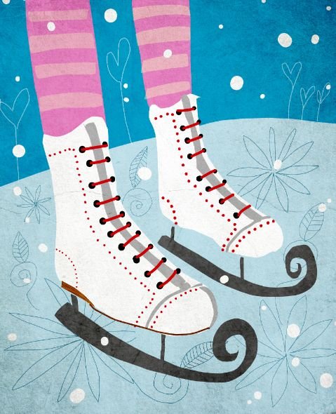 Рисуем коньки с детьми