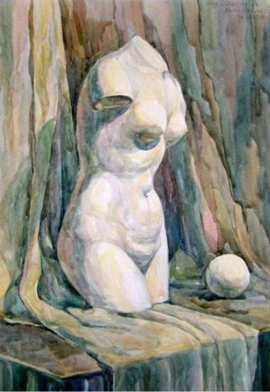 Гипсовая Венера живопись