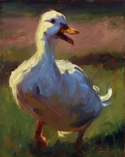 Гусь гуашью
