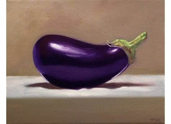 Баклажан акварелью