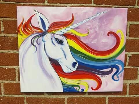 Единорог гуашью для детей