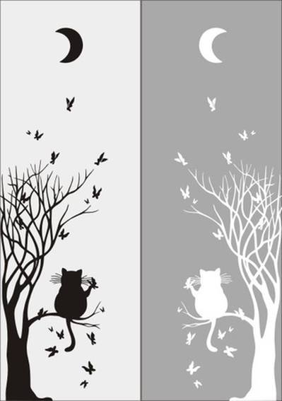 Трафарет рисунка на дверь