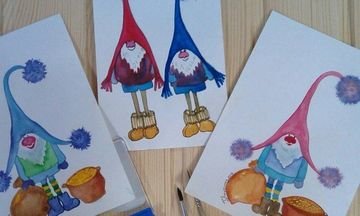 Гномики гуашью