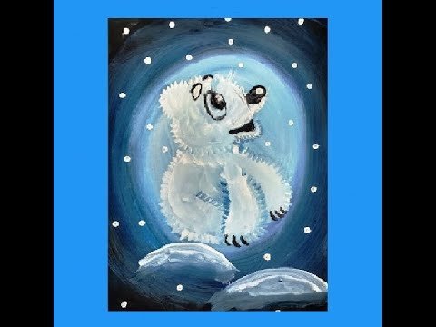 Новогодний белый медведь