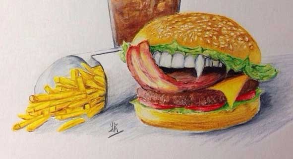 Вредная еда для срисовки