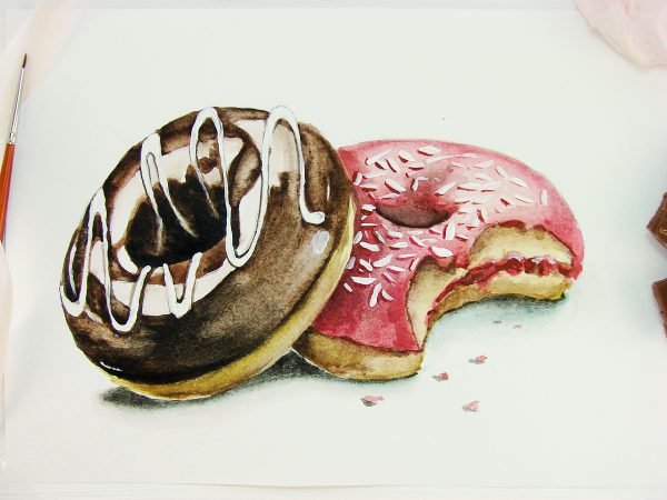 Пончики гуашь