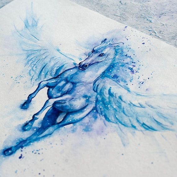 Пегас гуашью