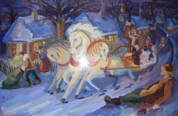 Композиция на тему зимние забавы