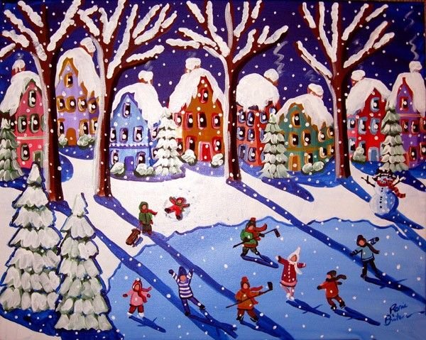 Рисовать зимние забавы детей гуашью